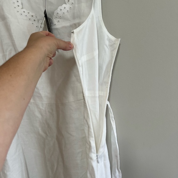 NWT Talbots Petites White Fit & Flare Cotton Eyelet Mini Dress, size 6P - Picture 7 of 11